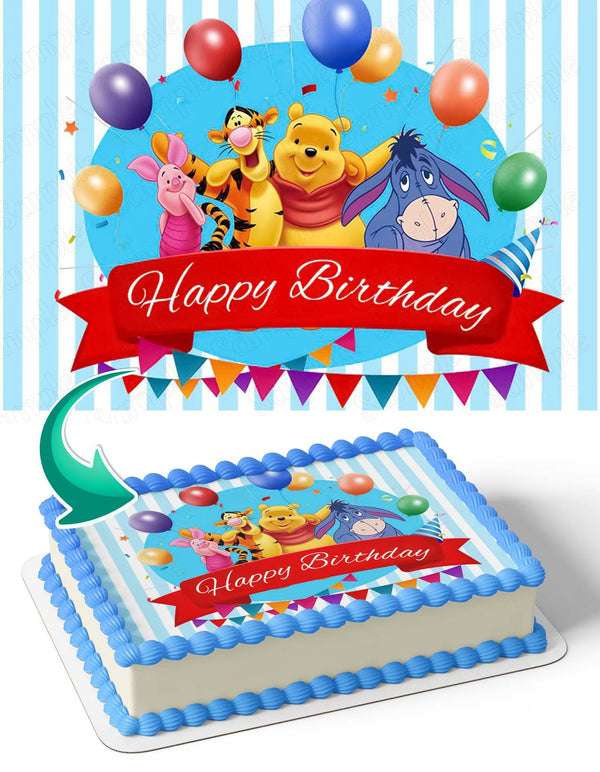 Winnie the Pooh FriendsWTP Edible Cake Toppers