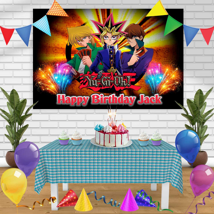 Yu Gi Oh Birthday Banner Personalized Party Backdrop Decoration