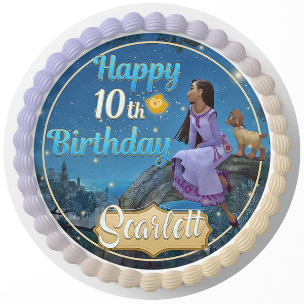 Wish Disney Asha 2023 Rd Edible Cake Toppers Round