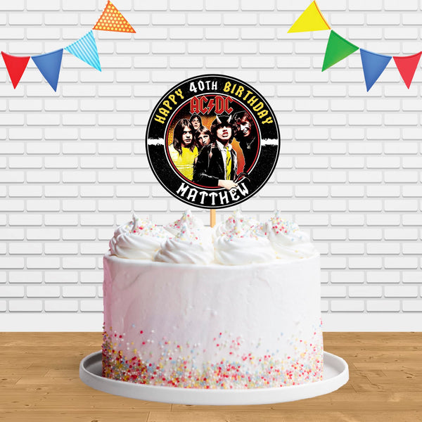 ACDC Rock Band Ct Cake Topper Centerpiece Birthday Party Decorations