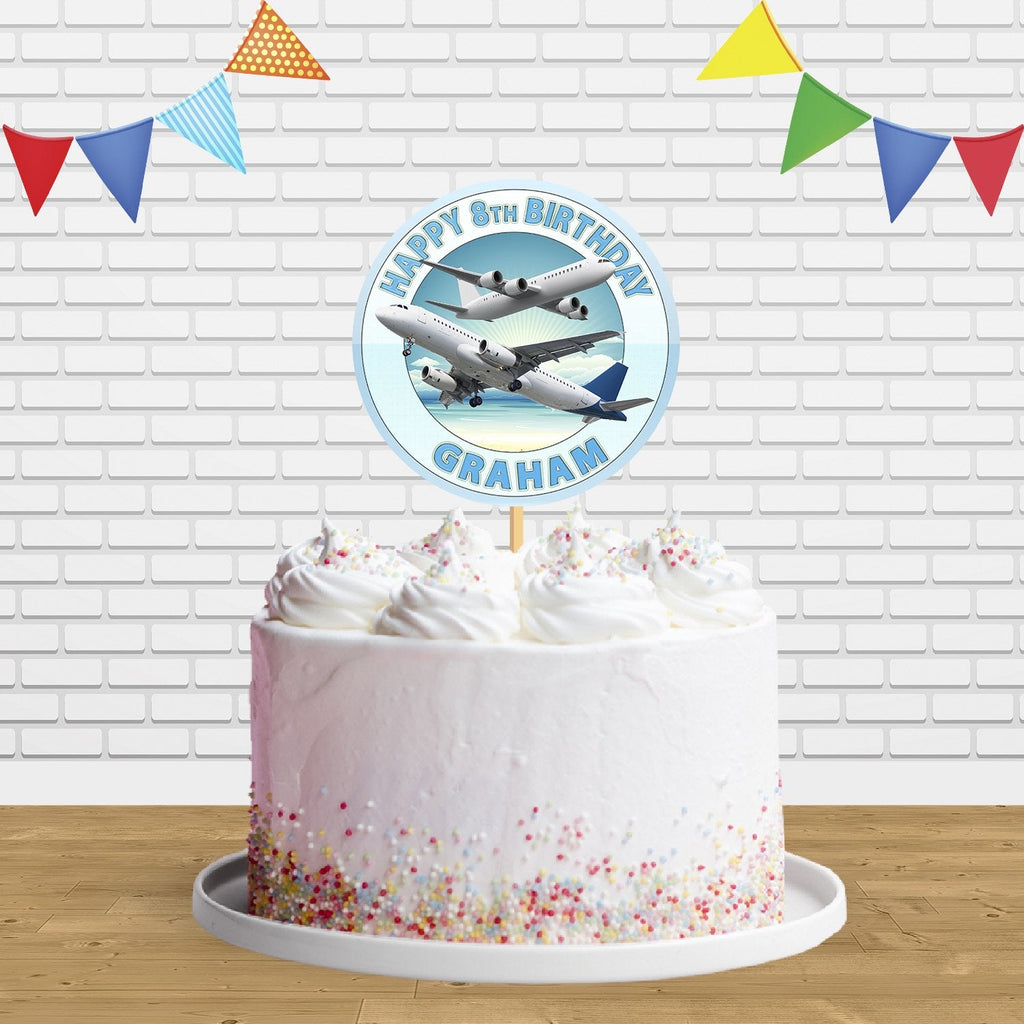 Amazon.com: ChienMin, Airplane Happy Birthday Cake Topper,Airplane Aircraft  Plain Travel Themed Party Decorations for Kids Birthday Party Baby Shower :  Toys & Games