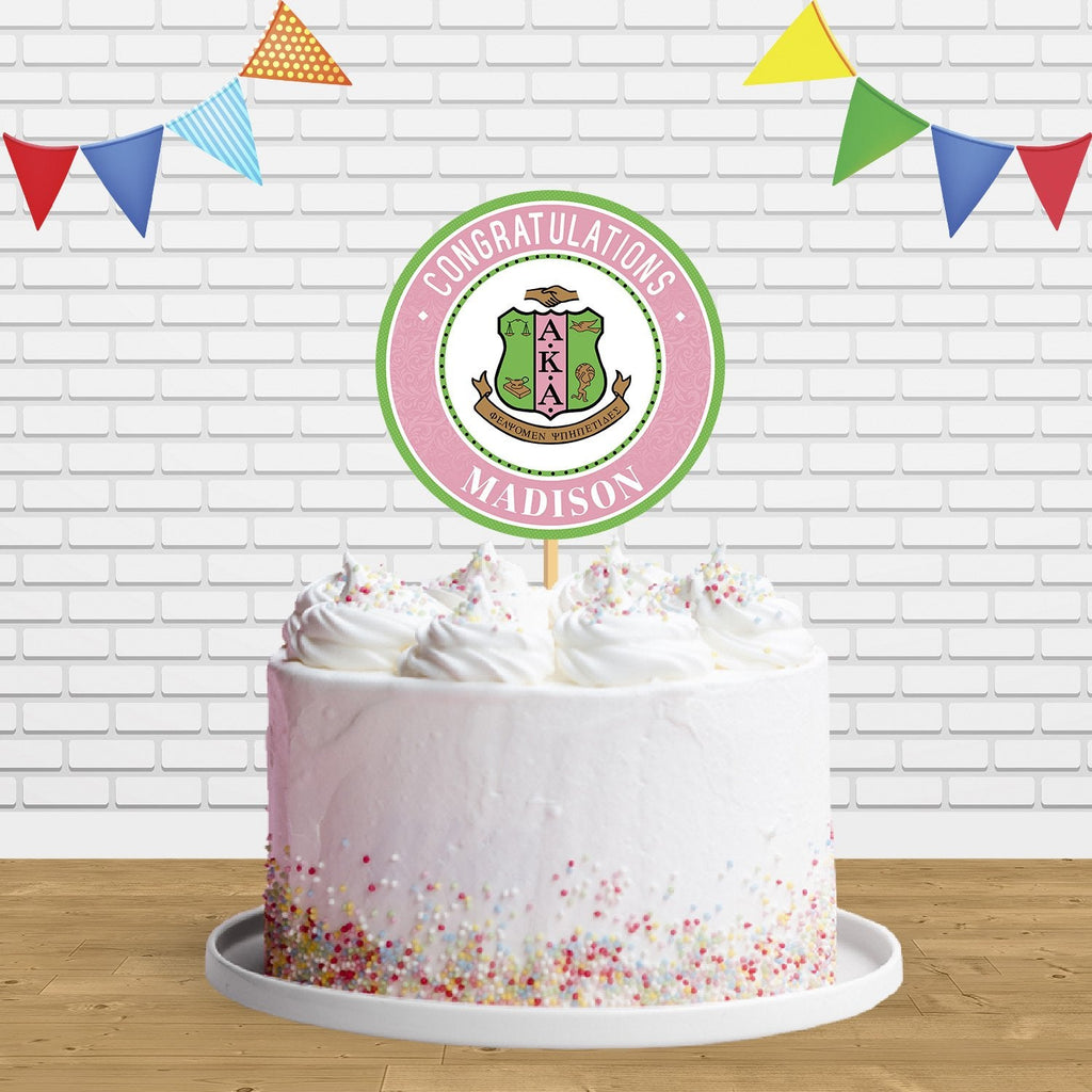 Alpha Kappa Alpha Cake Topper Centerpiece Birthday Party Decorations