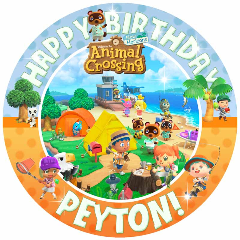 Animal Crossing Edible Cake Toppers Round