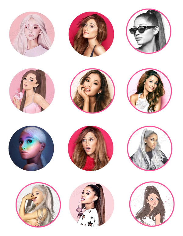 Ariana Grande Edible Cupcake Toppers