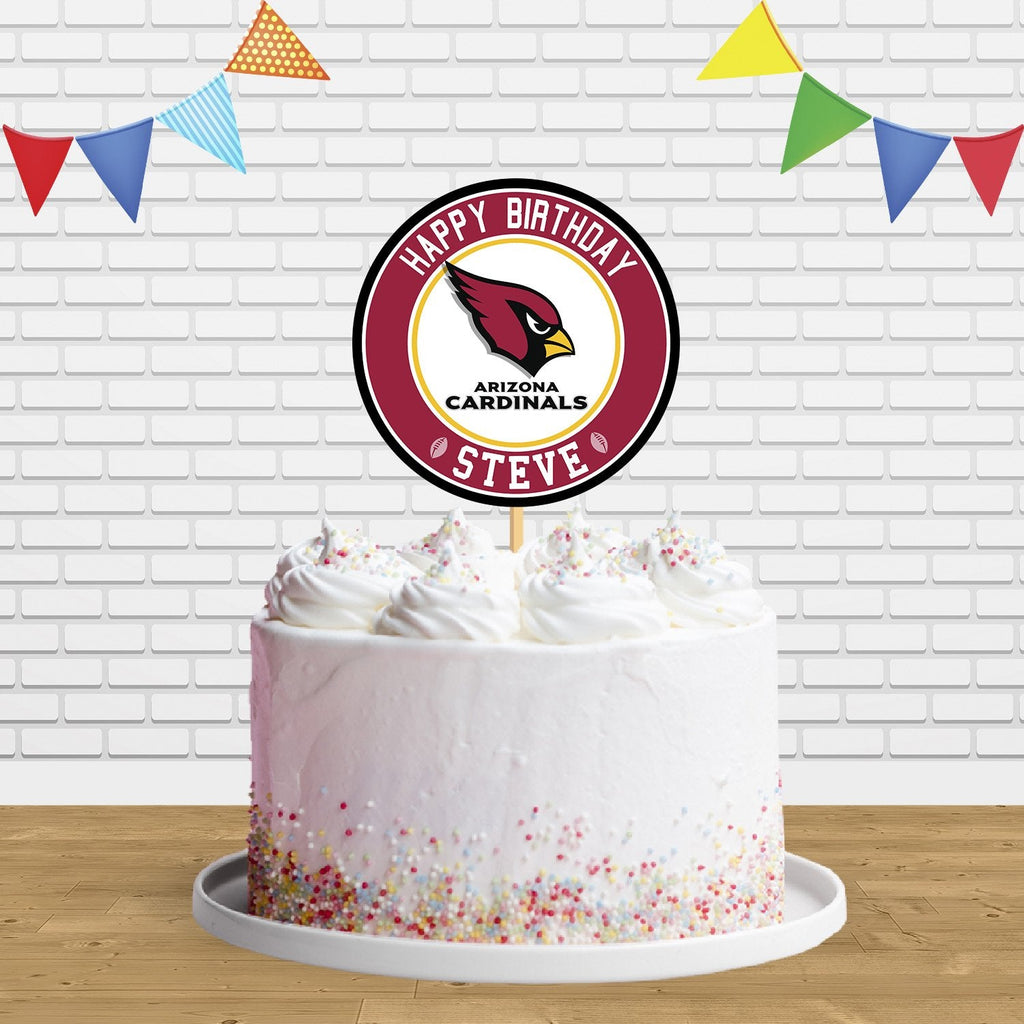 Arizona Cardinals Cake Topper Centerpiece Birthday Party Decorations