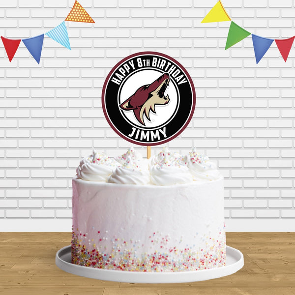 Arizona Coyotes Cake Topper Centerpiece Birthday Party Decorations