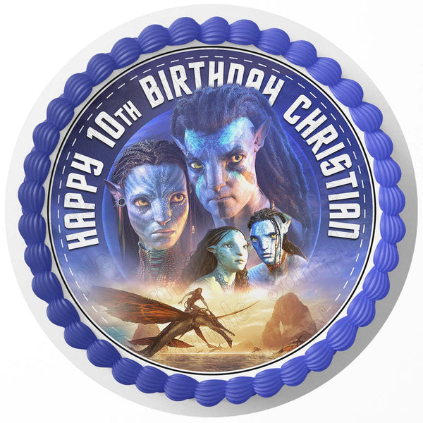 Avatar The Way of Water RD Edible Cake Toppers Round