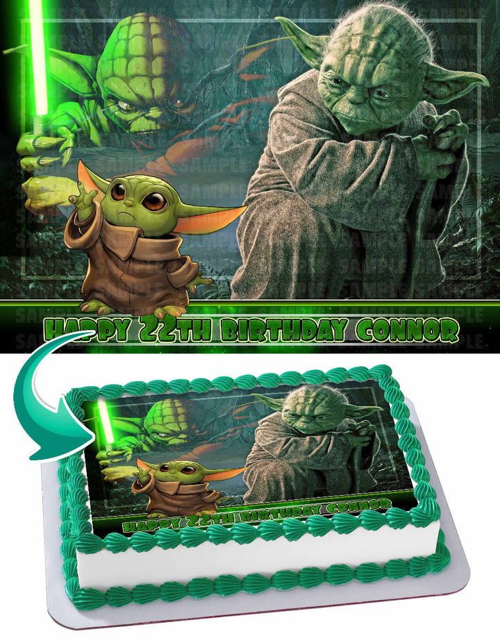 Baby Yoda Star Wars Edible Cake Toppers