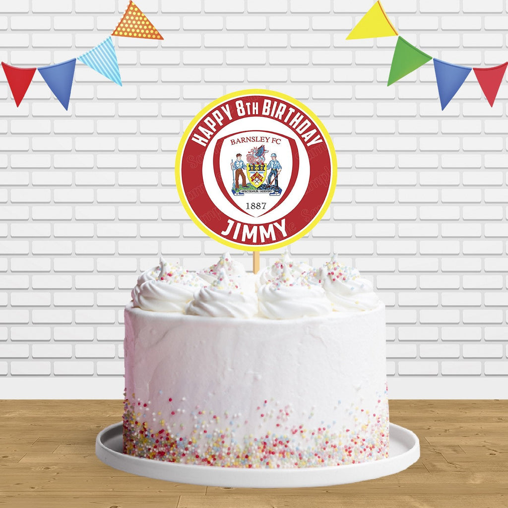 Barnsley FC Cake Topper Centerpiece Birthday Party Decorations