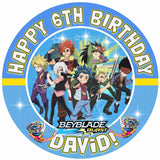 Beyblade Burst Edible Cake Toppers Round