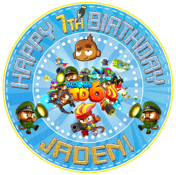 Bloons TD 6 RD Edible Cake Toppers Round