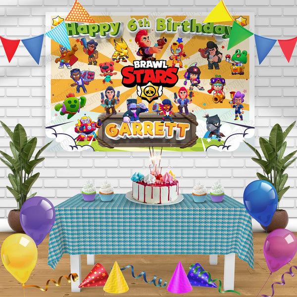 BRAWL STARS Birthday Banner Personalized Party Backdrop Decoration