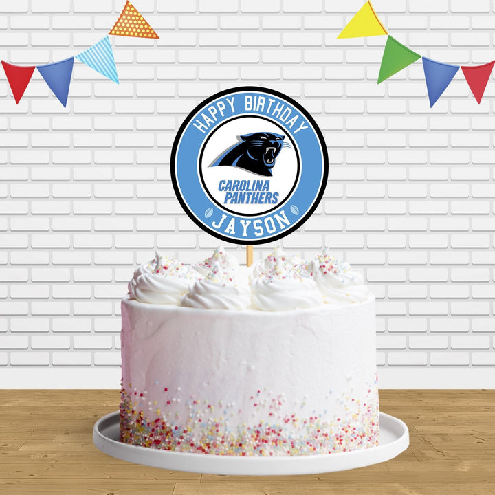 Carolina Panthers Cake Topper Centerpiece Birthday Party Decorations