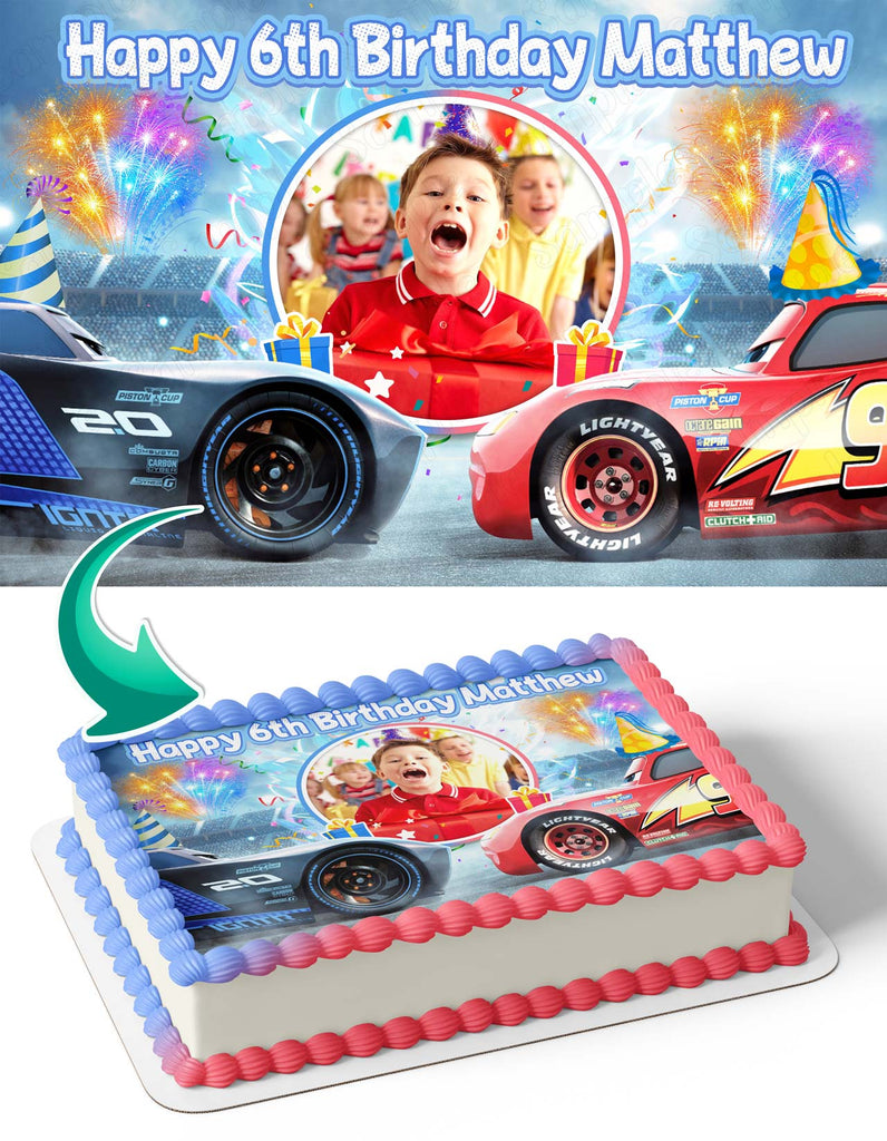 www.cake.lk | Red Car Print Cake 2kg