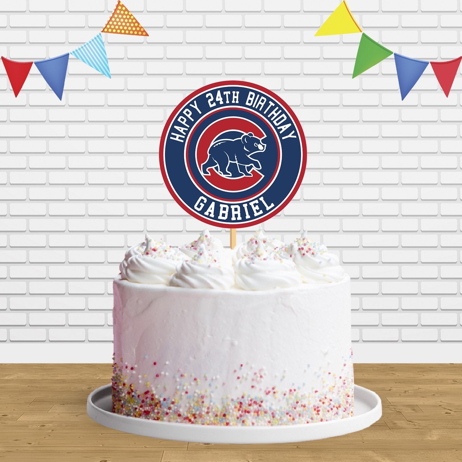 Whimsical Chicago Cubs-Inspired Groom's Cake