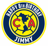 Club America Aguilas Edible Cake Toppers Round
