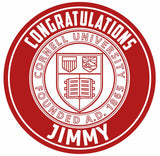 Cornell University Edible Cake Toppers Round