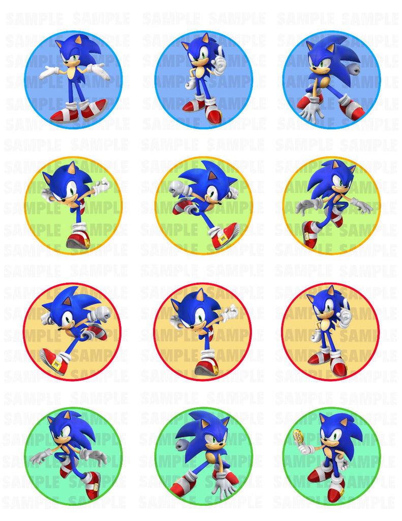 Sonic Edible Cake Toppers Round – Cakecery