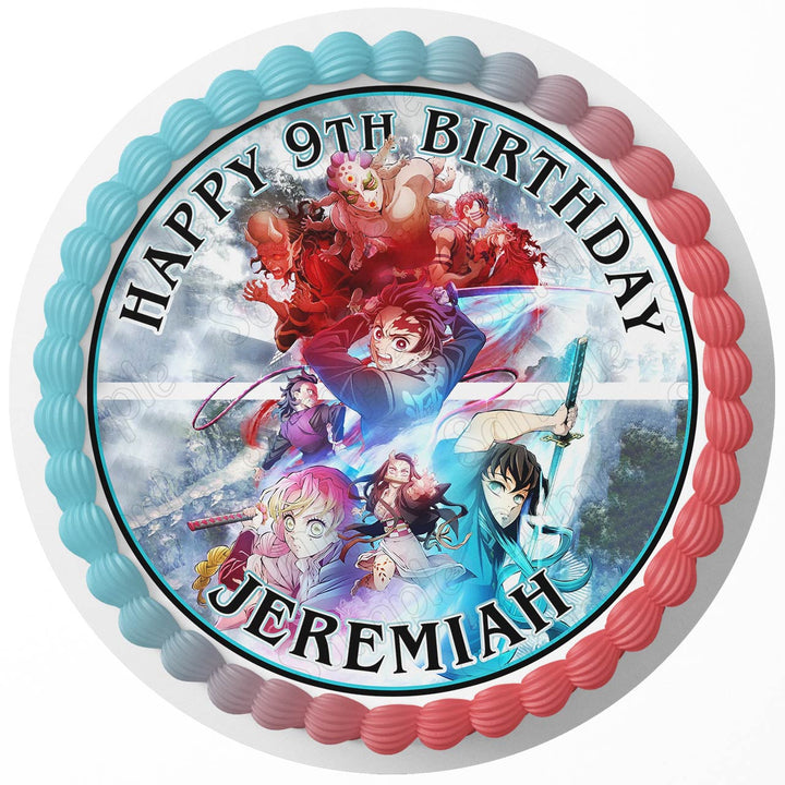 Demon SlayerKimetsu no YaibaSwordsmith Village Arc Season 3 Rd Edible Cake Toppers Round