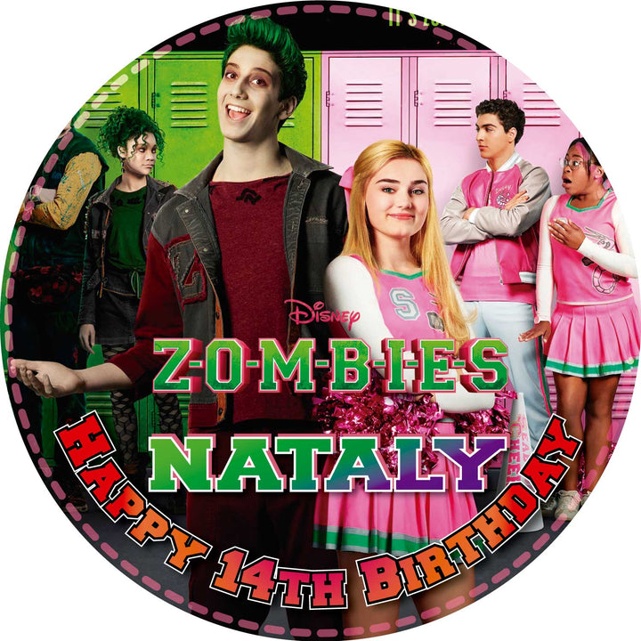 Disney Zombies 2 Edible Cake Toppers Round
