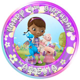 Doc McStuffins Edible Cake Toppers Round