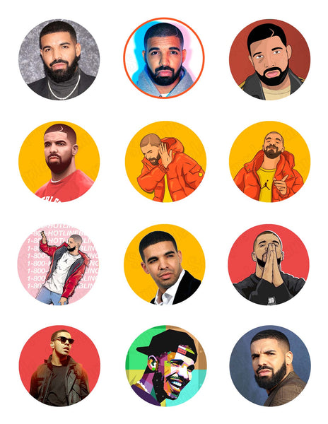 Drake Edible Cupcake Toppers – Cakecery