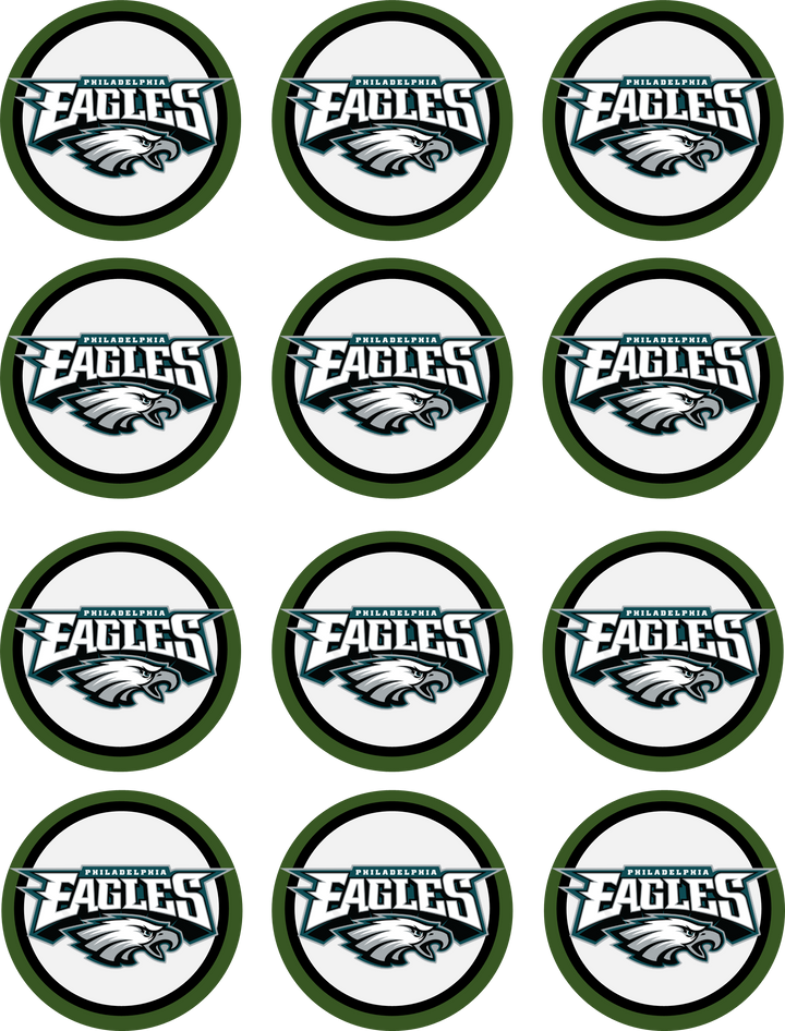 eagles superbowl 2023 Edible Cupcake Toppers