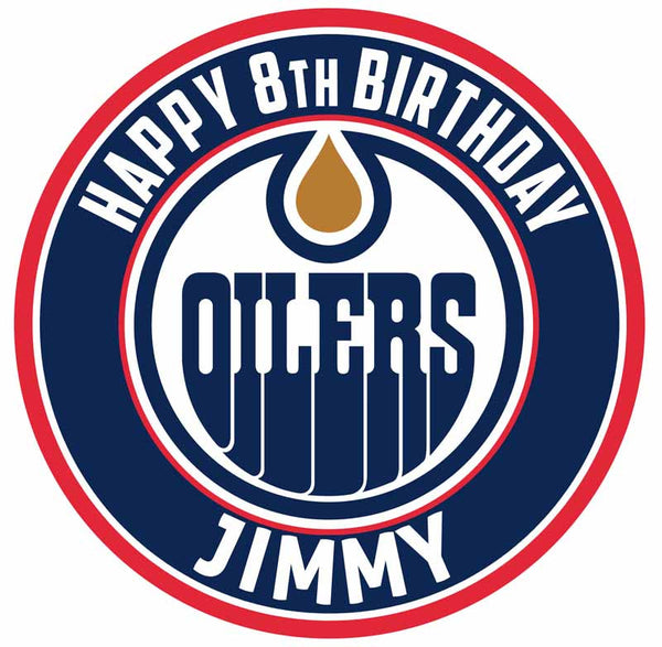 Edmonton Oilers Edible Cake Toppers Round