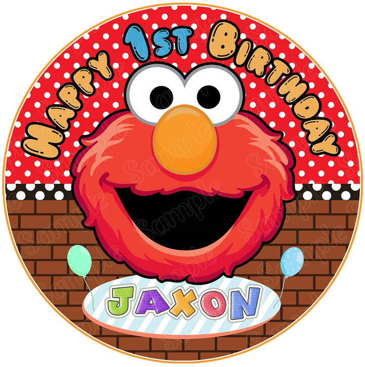 Elmo Sesame Street Edible Cake Toppers Round