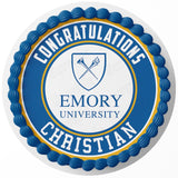 Emory University Edible Cake Toppers Round