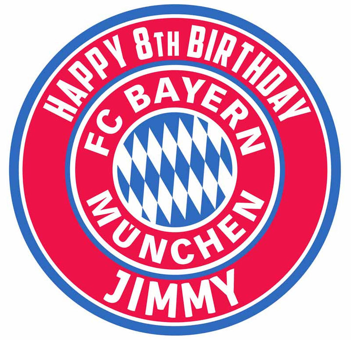 FC Bayern Munich Edible Cake Toppers Round