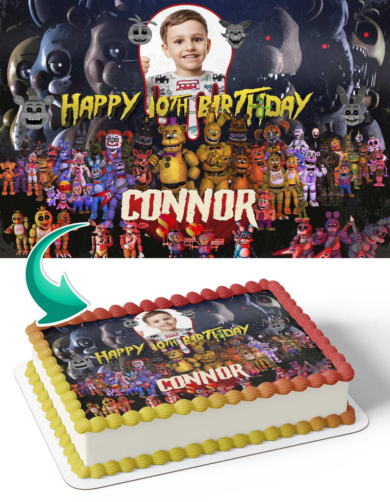 FIVE NIGHTS AT FREDDY'S Party Edible Cake topper image decoration