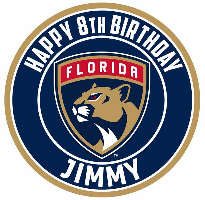 Florida Panthers Edible Cake Toppers Round