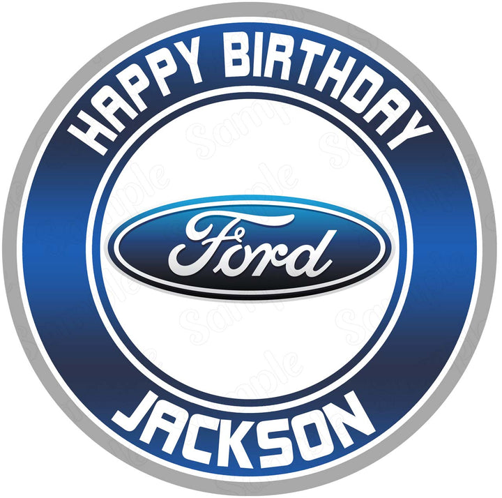 Ford Edible Cake Toppers Round