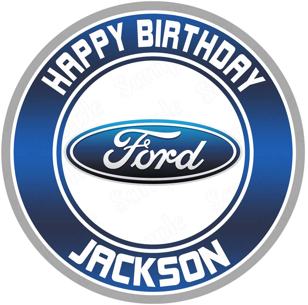 Ford Edible Cake Toppers Round