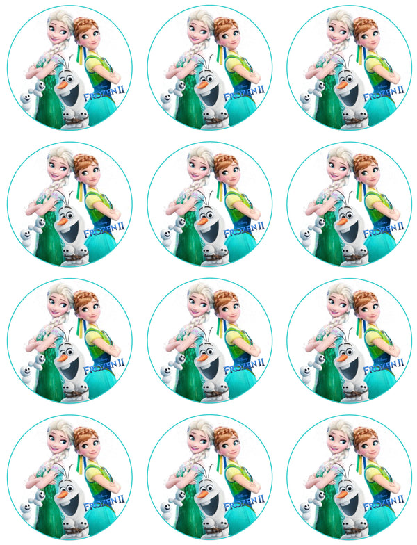 frozen 2 movie toppers Edible Cupcake Toppers