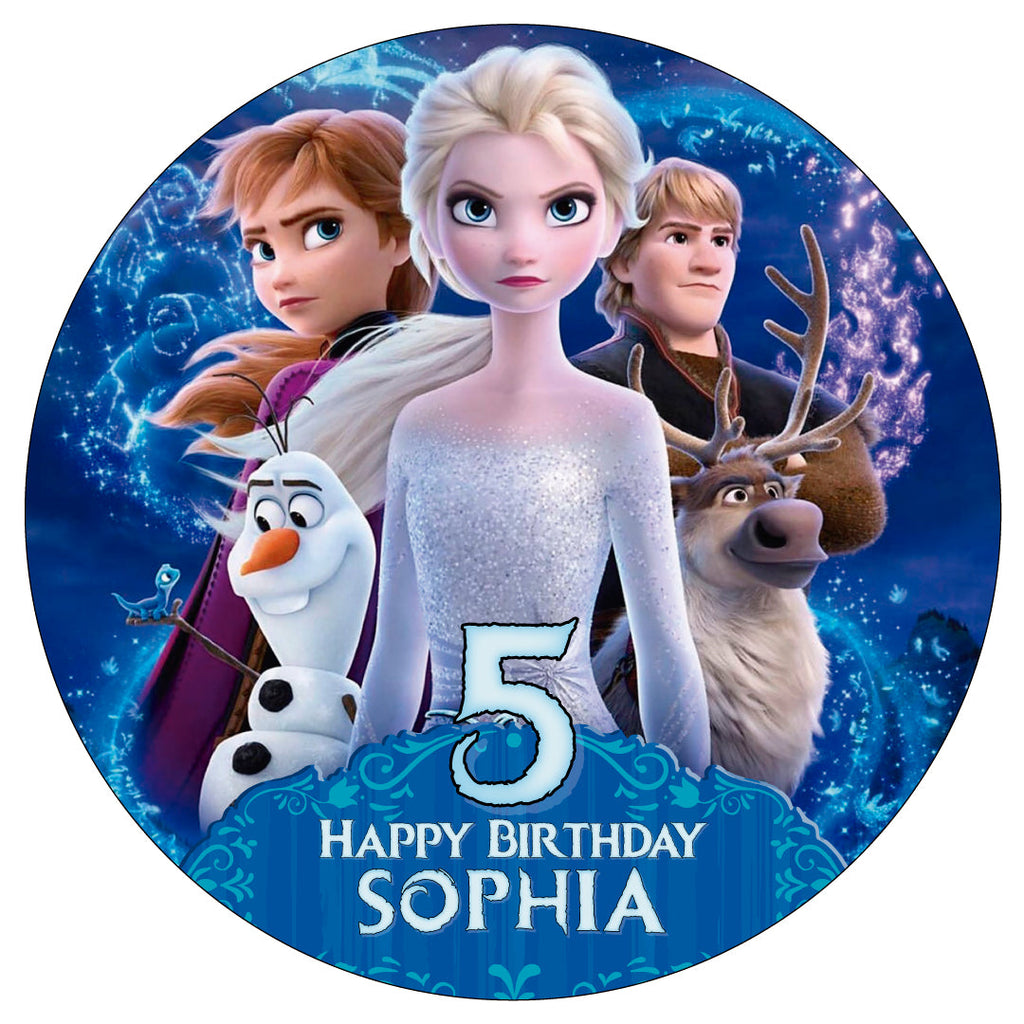Frozen Edible Cake Toppers Round