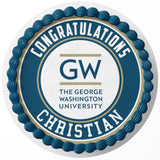 George Washington University Edible Cake Toppers Round