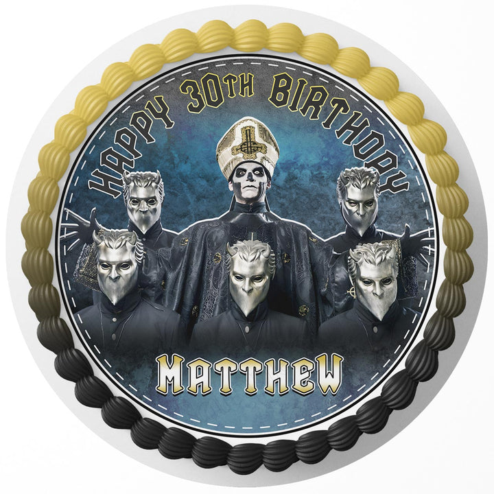 Ghost Band C3 Rd Edible Cake Toppers Round