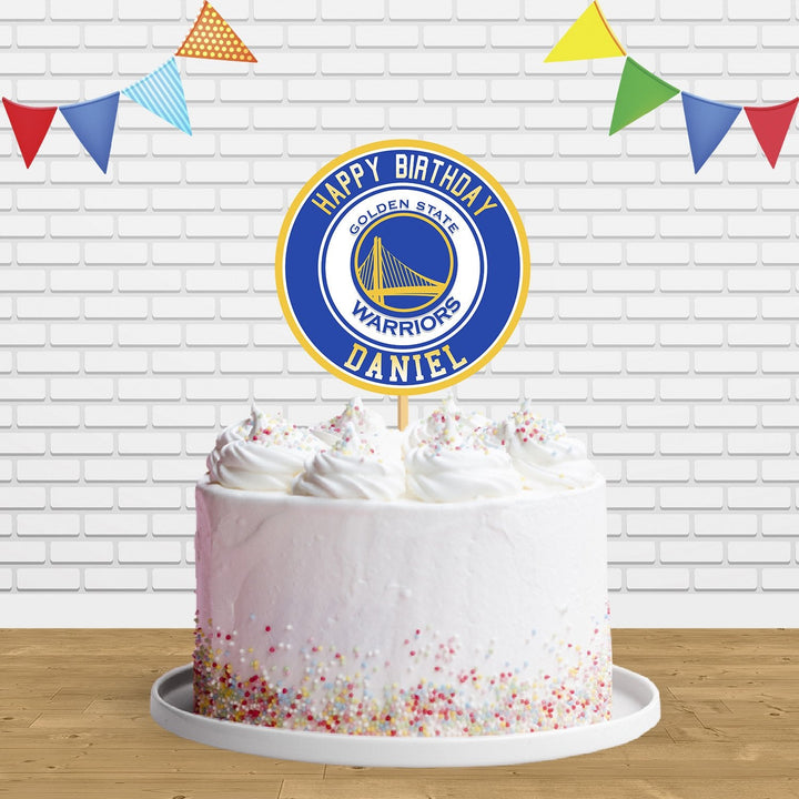 Golden State Warriors Cake Topper Centerpiece Birthday Party Decorations