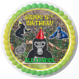 Gorilla Tag Edible Cake Toppers Round