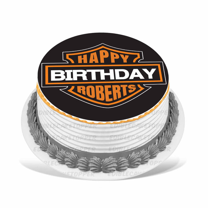 HARLEY DAVIDSON Edible Cake Toppers Round