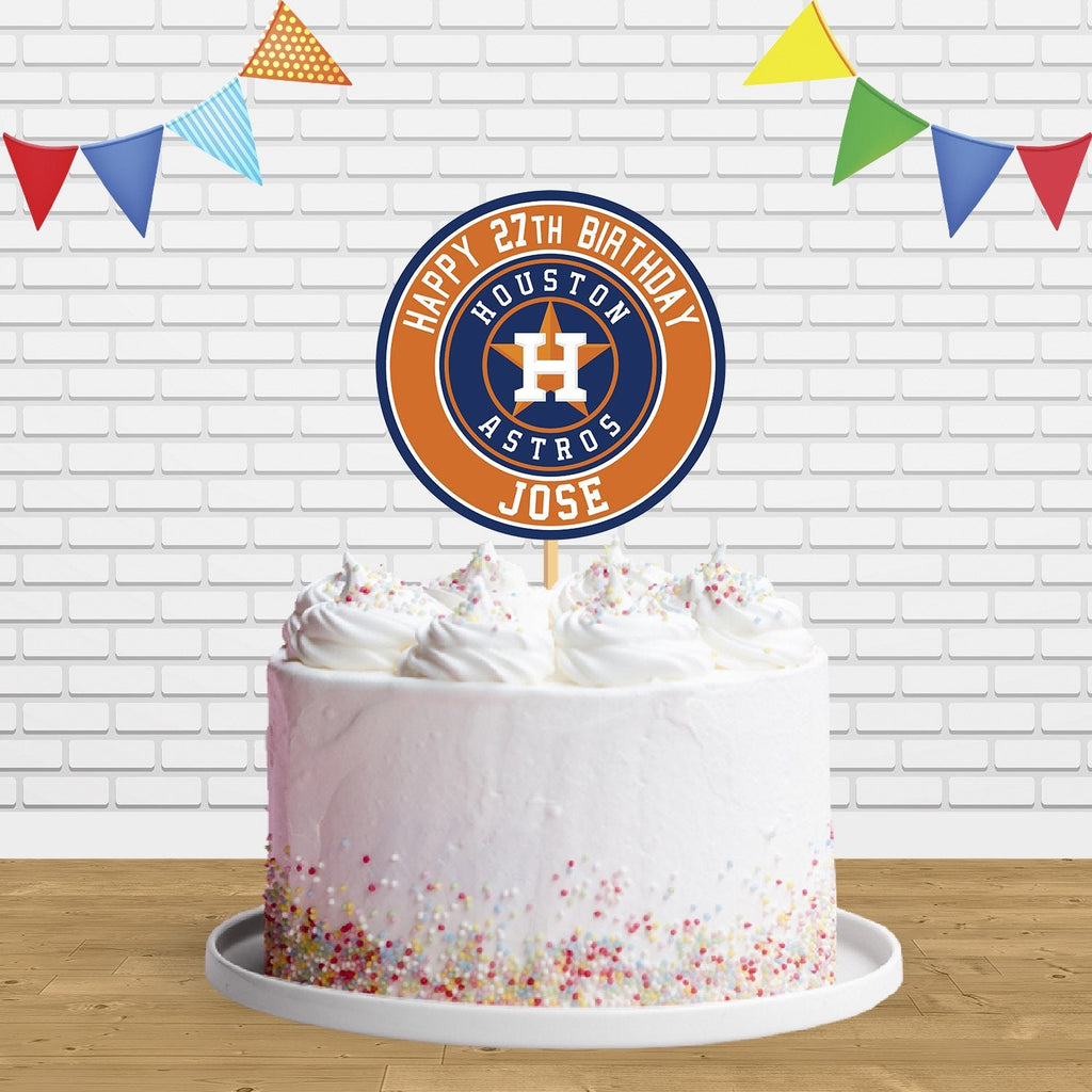 Houston Astros Cake Topper Centerpiece Birthday Party Decorations