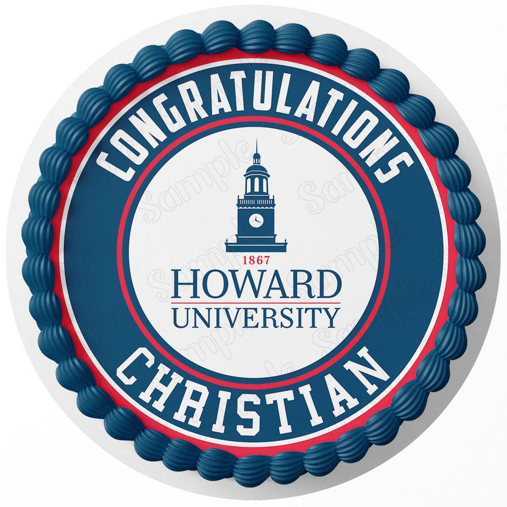 Howard University Edible Cake Toppers Round