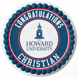 Howard University Edible Cake Toppers Round