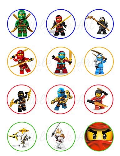Ninjago Lego Edible Cupcake Toppers