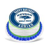 Nevada Wolf Pack Edible Cake Toppers Round
