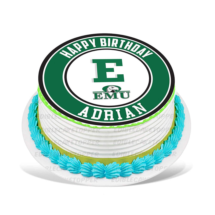 Eastern Michigan Eagles Edible Cake Toppers Round