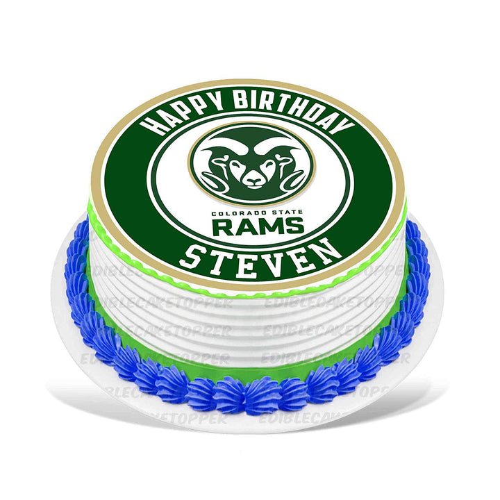 Colorado State Rams Edible Cake Toppers Round