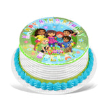 Dora and Friends Edible Cake Toppers Round